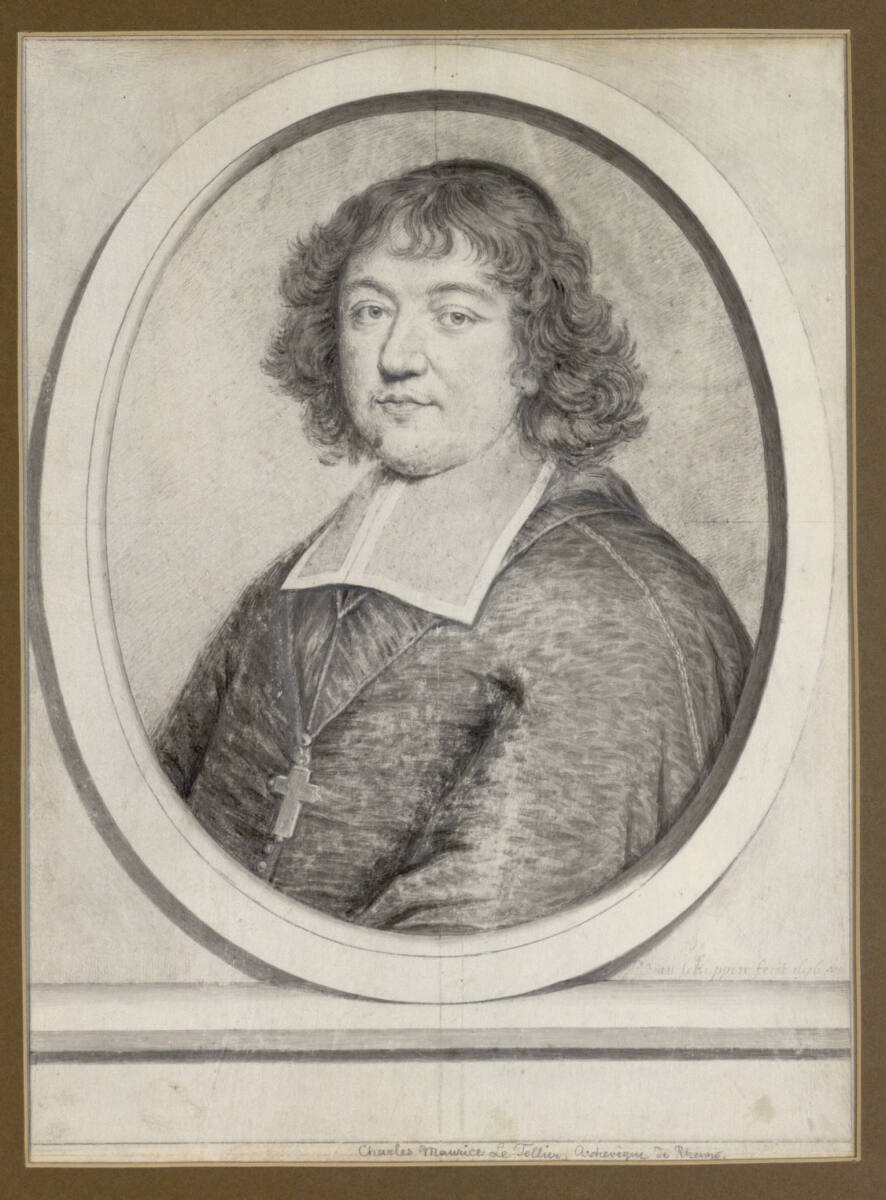 Charles Maurice Le Tellier, Erzbischof von Reims (Brustbild im Oval), PietervanSchuppen