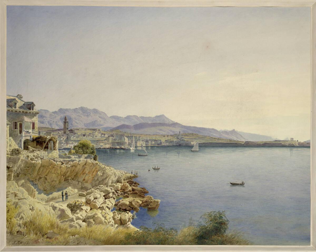 Jakob Alt, Ansicht von Spalato (Guckkastenblatt), Inv. Nr.: 22510