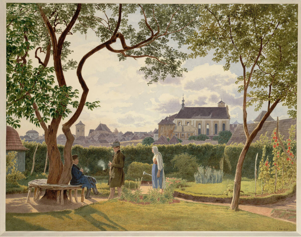Leutschau in der Zips (Guckkastenblatt), Jakob Alt, 1839