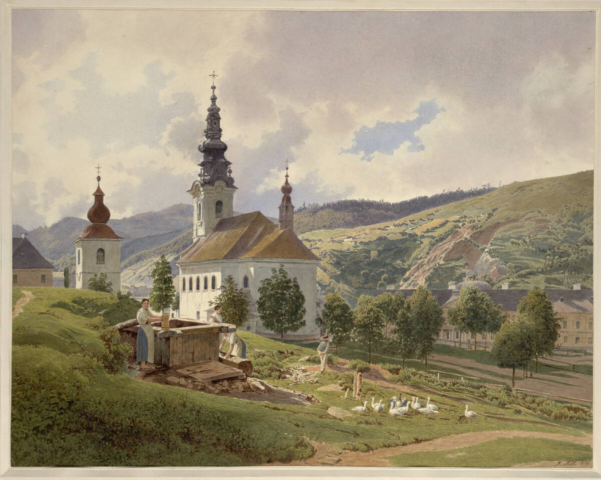 Schmöllnitz (Guckkastenblatt), Jakob Alt, 1839