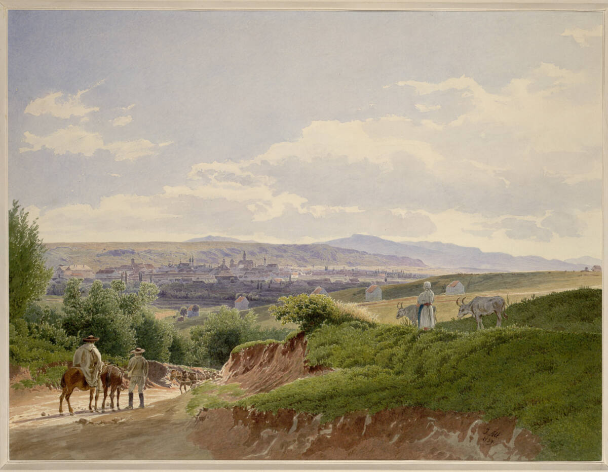 Kaschau (Guckkastenblatt), Jakob Alt, 1839