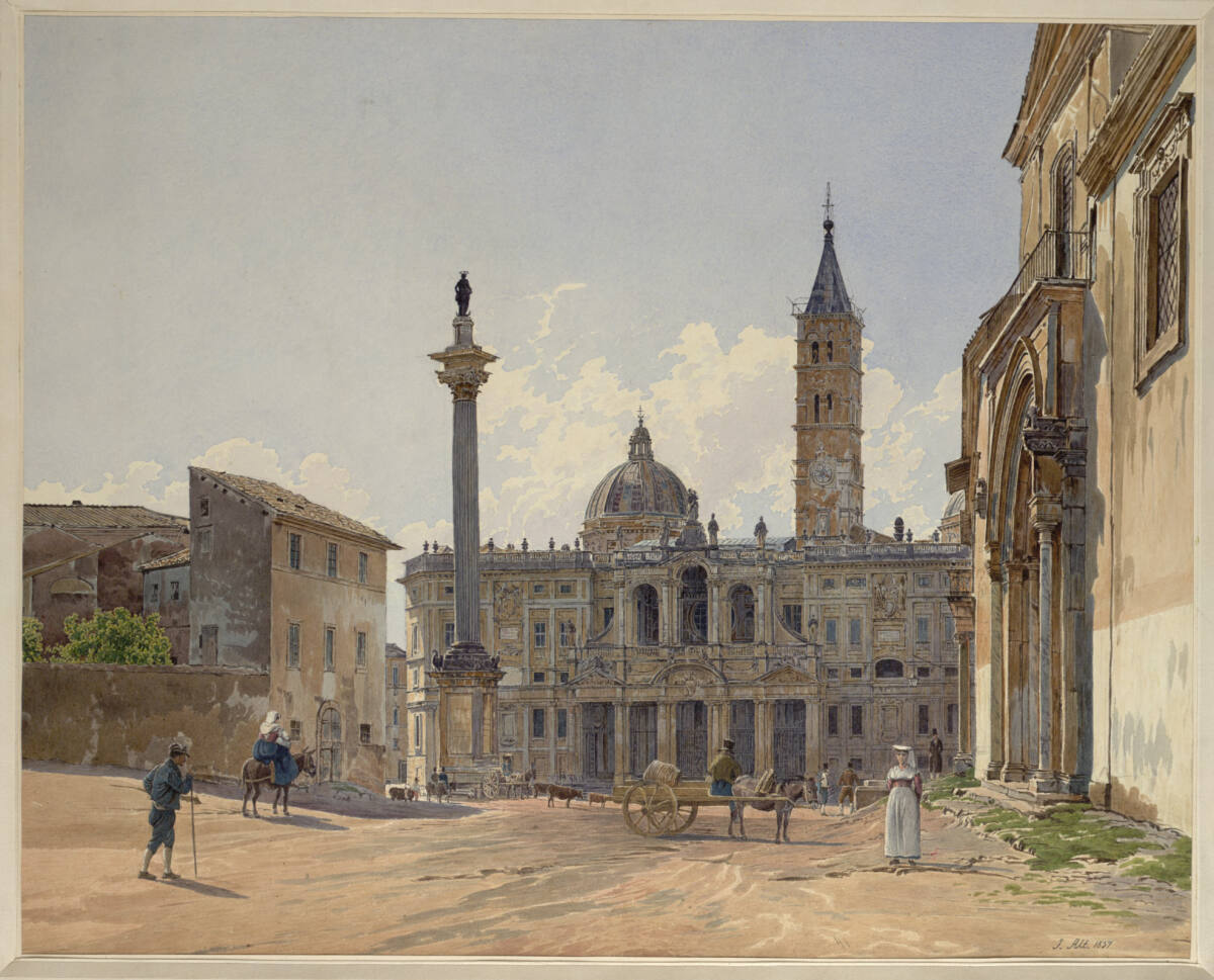 Santa Maria Maggiore in Rom (Guckkastenblatt), Rudolf von Alt, 1837