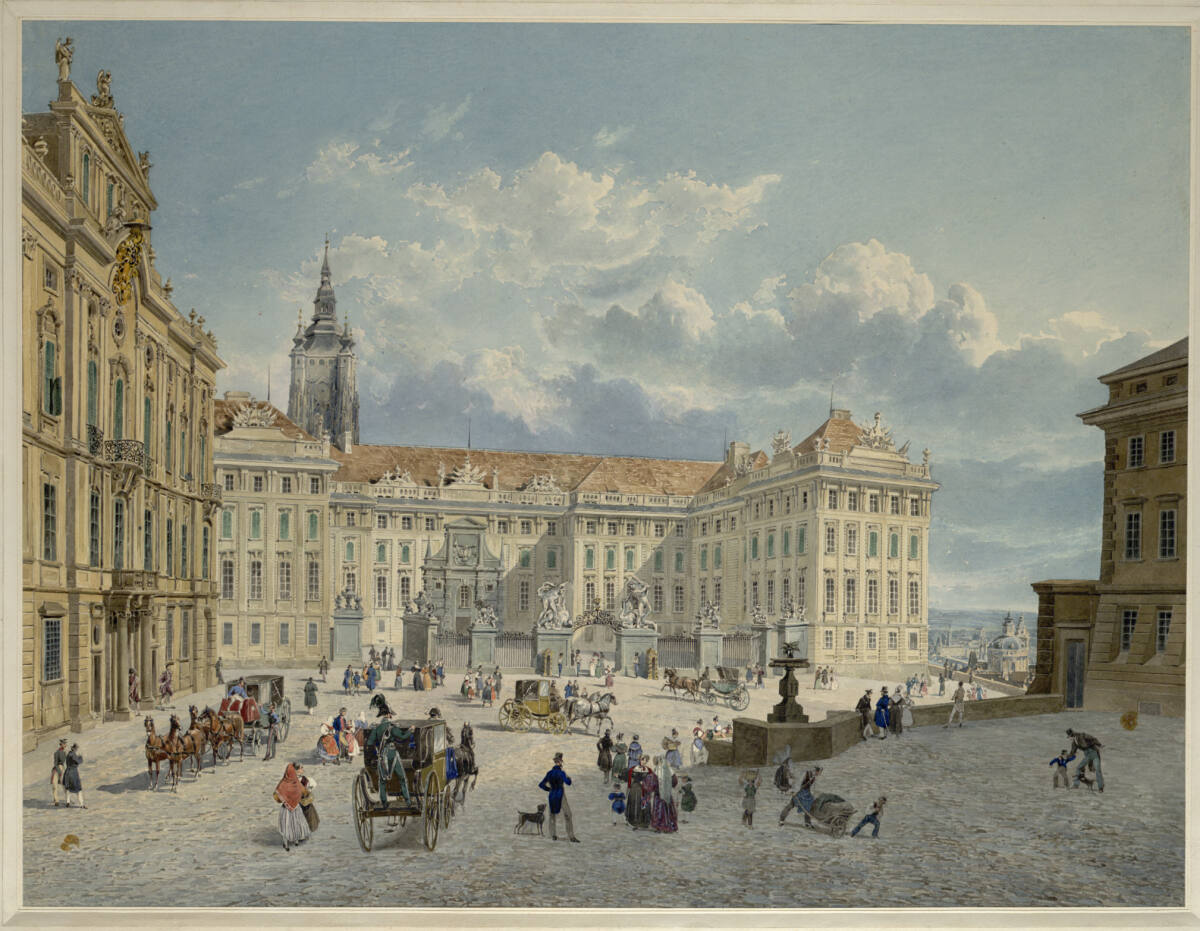 Am Hradschin in Prag (Guckkastenblatt), Eduard Gurk