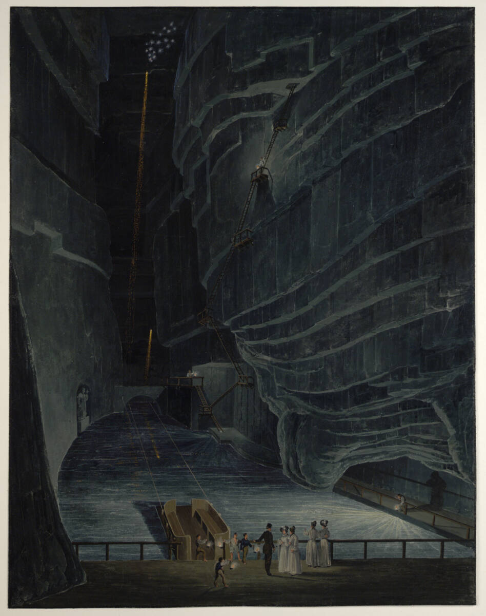 Der Salzsee in der Kammer (Guckkastenblatt), Eduard Gurk