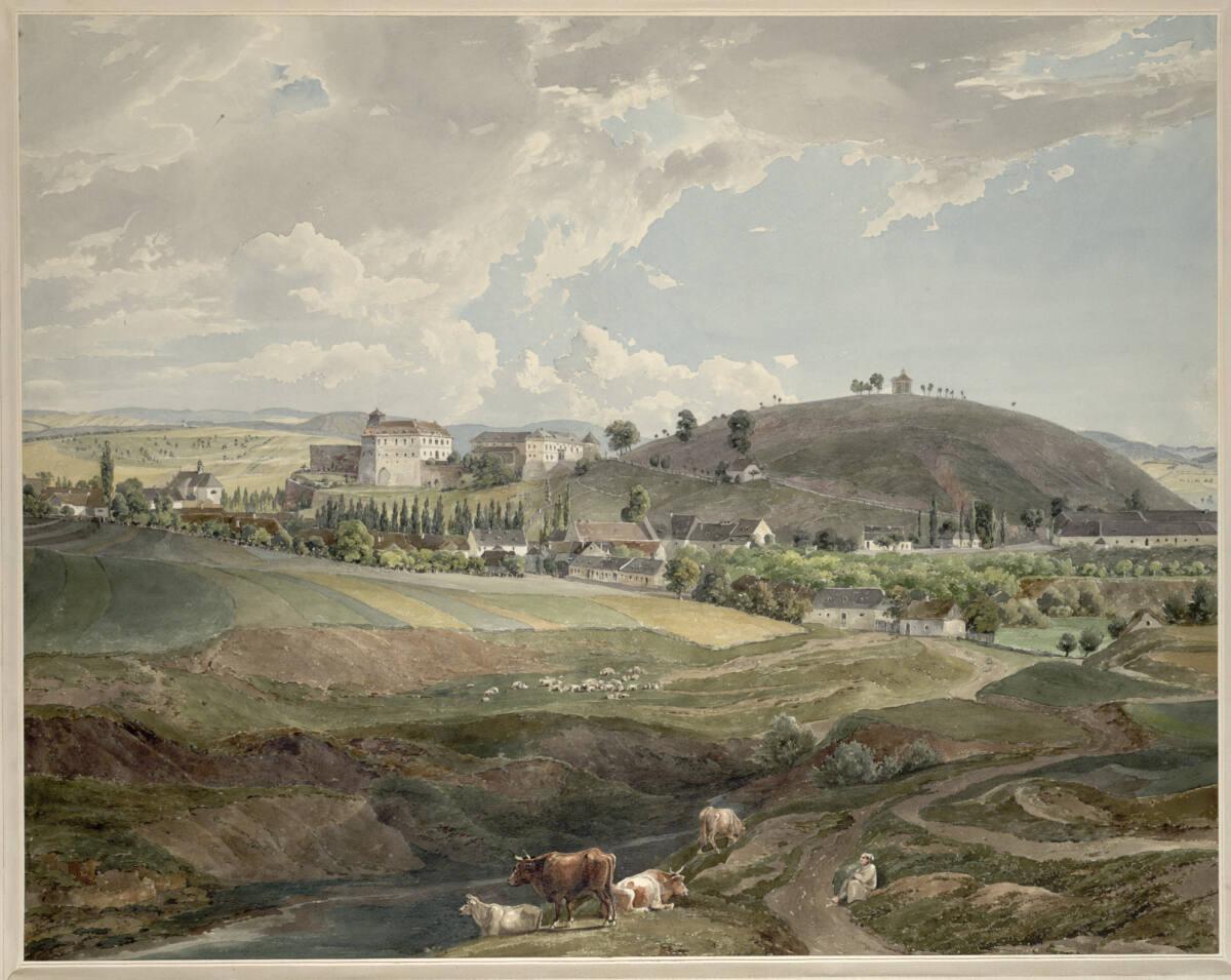 Eduard Gurk, Schloss Czernahora bei Brünn (Guckkastenblatt), Inv. Nr.: 22661