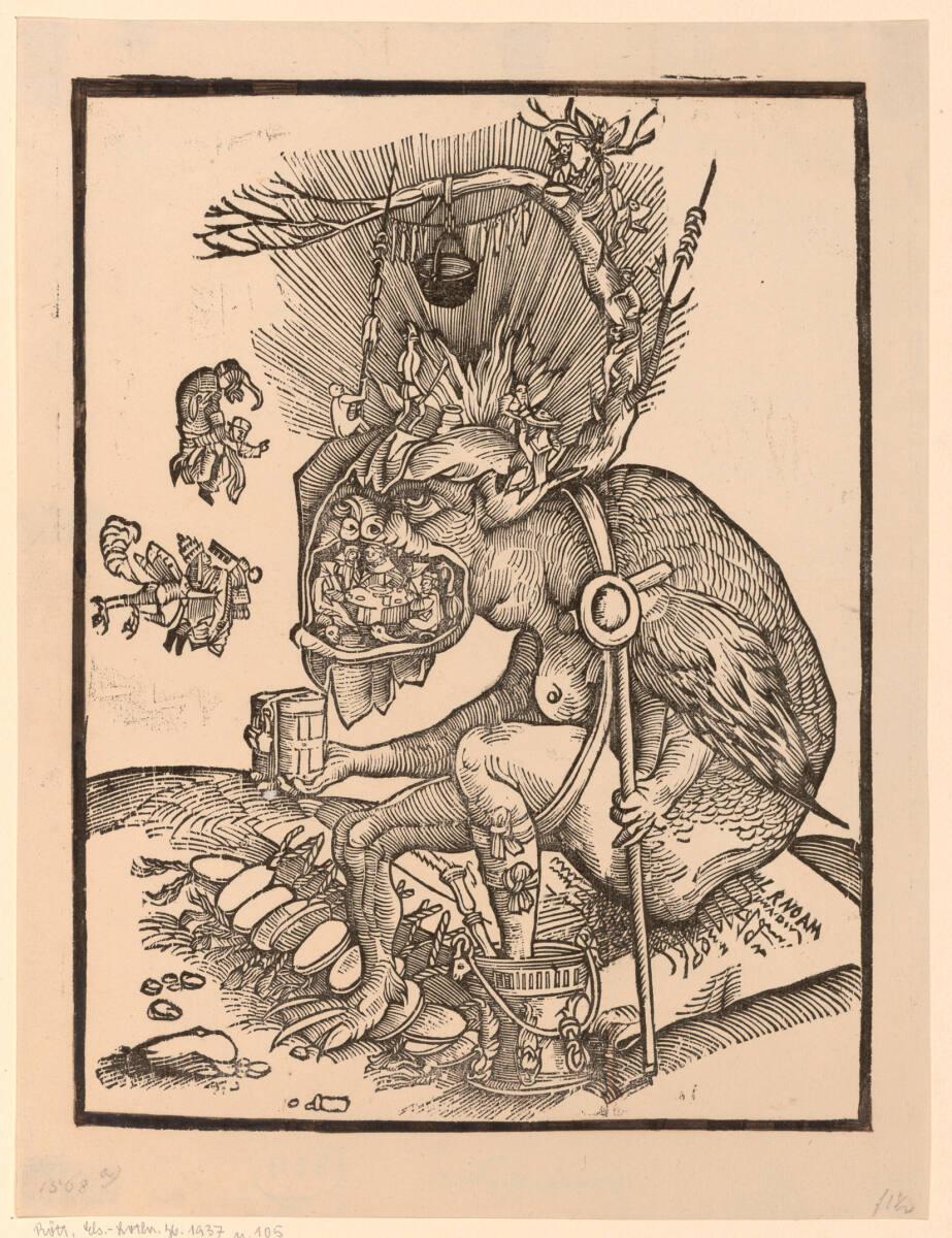 Spottbild auf den Ablasshandel, Inv. Nr.: DG1949/406