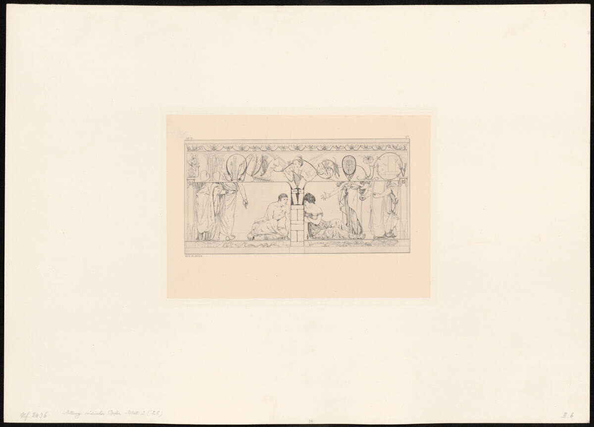 Pyramus und Thisbe I (Opus II, Blatt 2b), Max Klinger, 1882