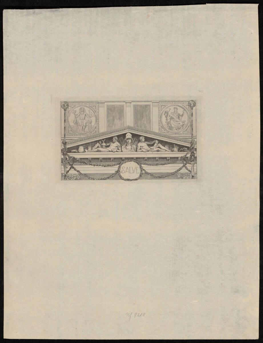 Max Klinger, Portalgiebelfeld und zwei Fresken (Festschrift, Blatt 2), Inv. Nr.: DGNF9208/1