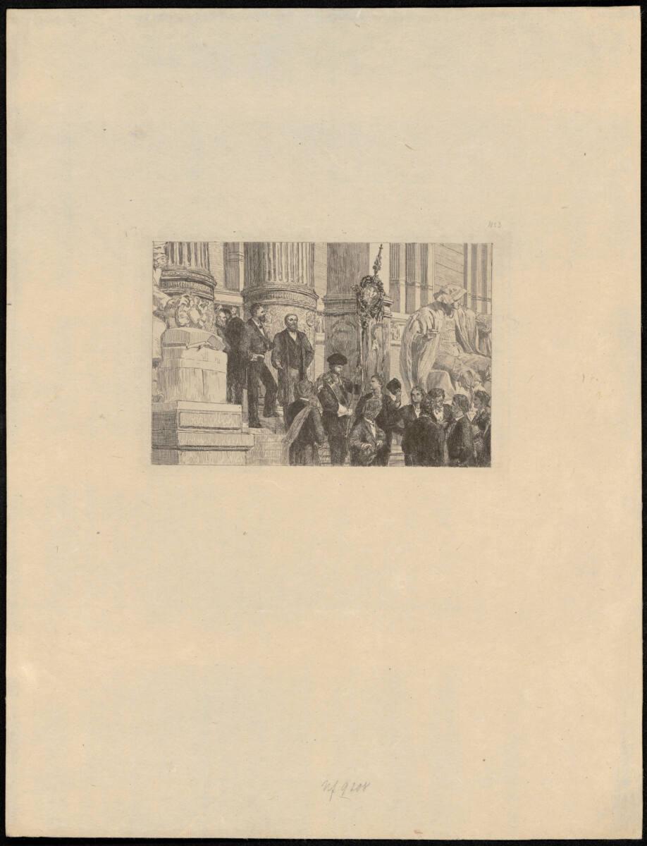 Max Klinger, Portal des neuen Kunstgewerbe-Museums (Festschrift, Blatt 3), Inv. Nr.: DGNF9208/2