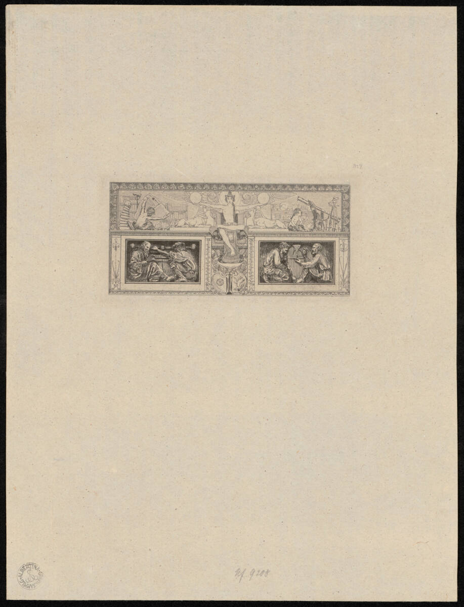 Zwei Fassadenreliefs (Festschrift, Blatt 4), Max Klinger, 1881