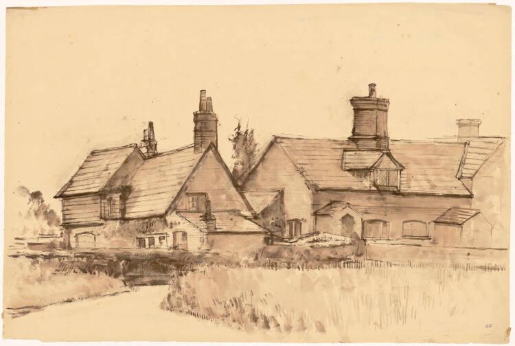 Gerhart Frankl, Altes Farmhaus mit Nebengebäuden - Old Farmhouse with adjoining Buildings, Inv.…