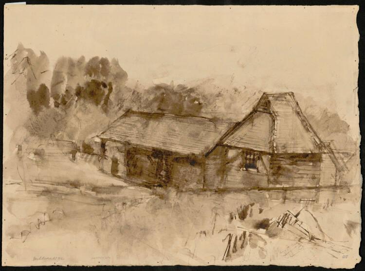 Gerhart Frankl, Aufgelassene Farm bei Bucklebury (recto), Inv. Nr.: 47414/27r