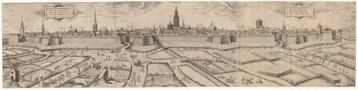 Ansicht von Antwerpen, BartholomeusdeMomper, 1557