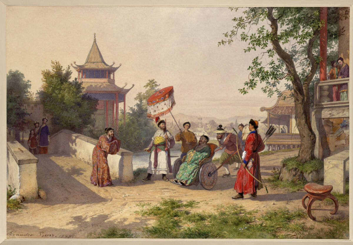China (Guckkastenblatt), Leander Russ, 1843