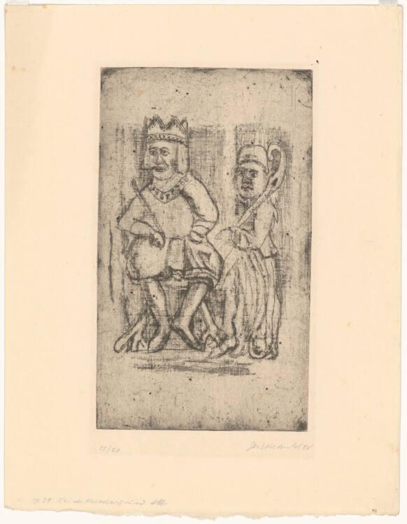 Gerhart Frankl, Kaiser Friedrich I. Barbarossa und ein Bischof, Inv. Nr.: DG2015/230/6