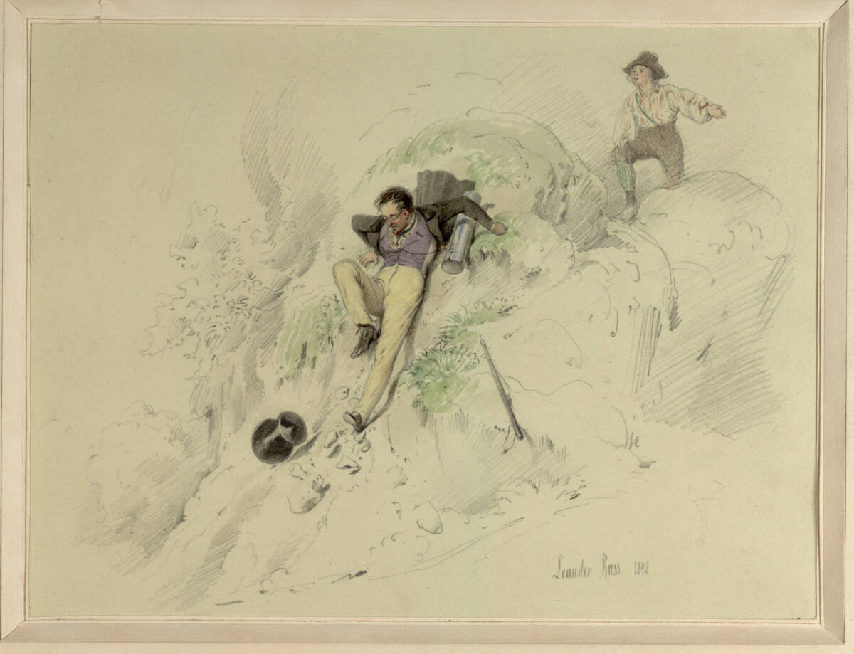 Szenen aus dem Leben 1. (Botanisier Intermezzo) (Guckkastenblatt), Leander Russ, 1842