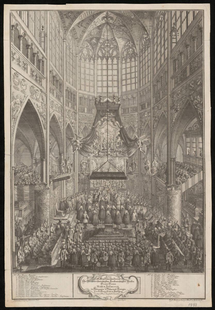 Krönung Maria Theresias zur Königin von Böhmen am 12. Mai 1743 im Veitsdom in Prag, Inv. Nr.: D…