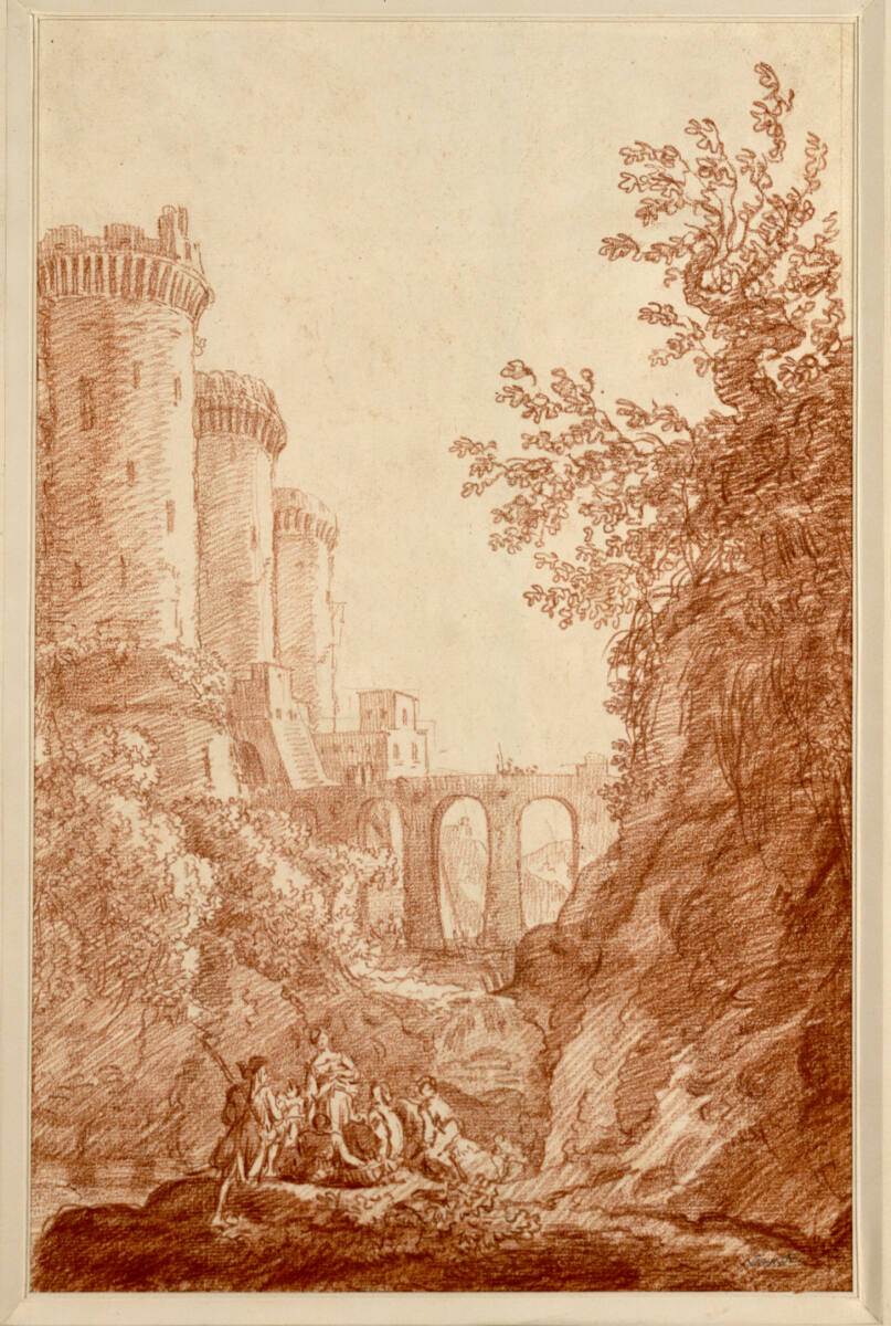 Landschaft mit Burgruine, Joseph Vernet, 1734–1789
