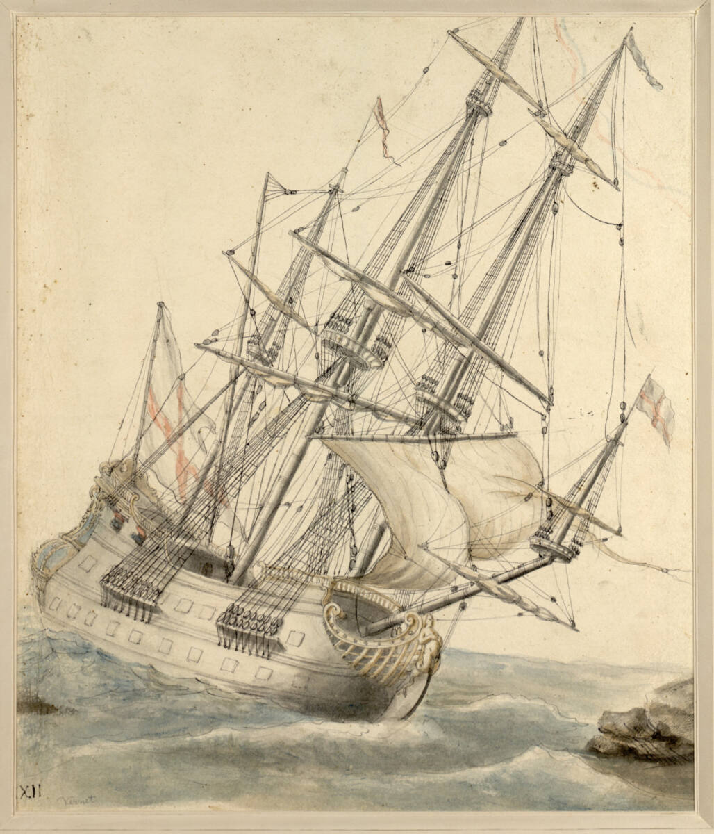 Segelschiff auf hoher See, Joseph Vernet, 1734–1753