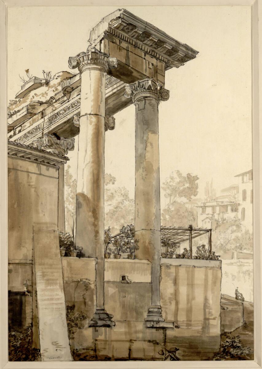 Claude-Joseph Vernet, Der Saturn-Tempel auf dem Forum Romanum in Rom, Inv. Nr.: 22819