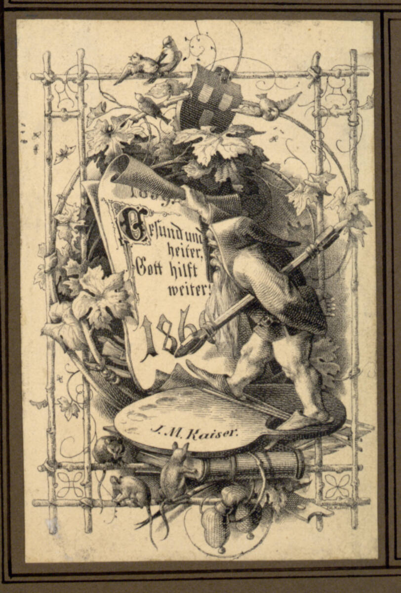 Neujahrsgruß von Joseph Maria Kaiser 1859/1860, Joseph Maria Kaiser, 1859–1860