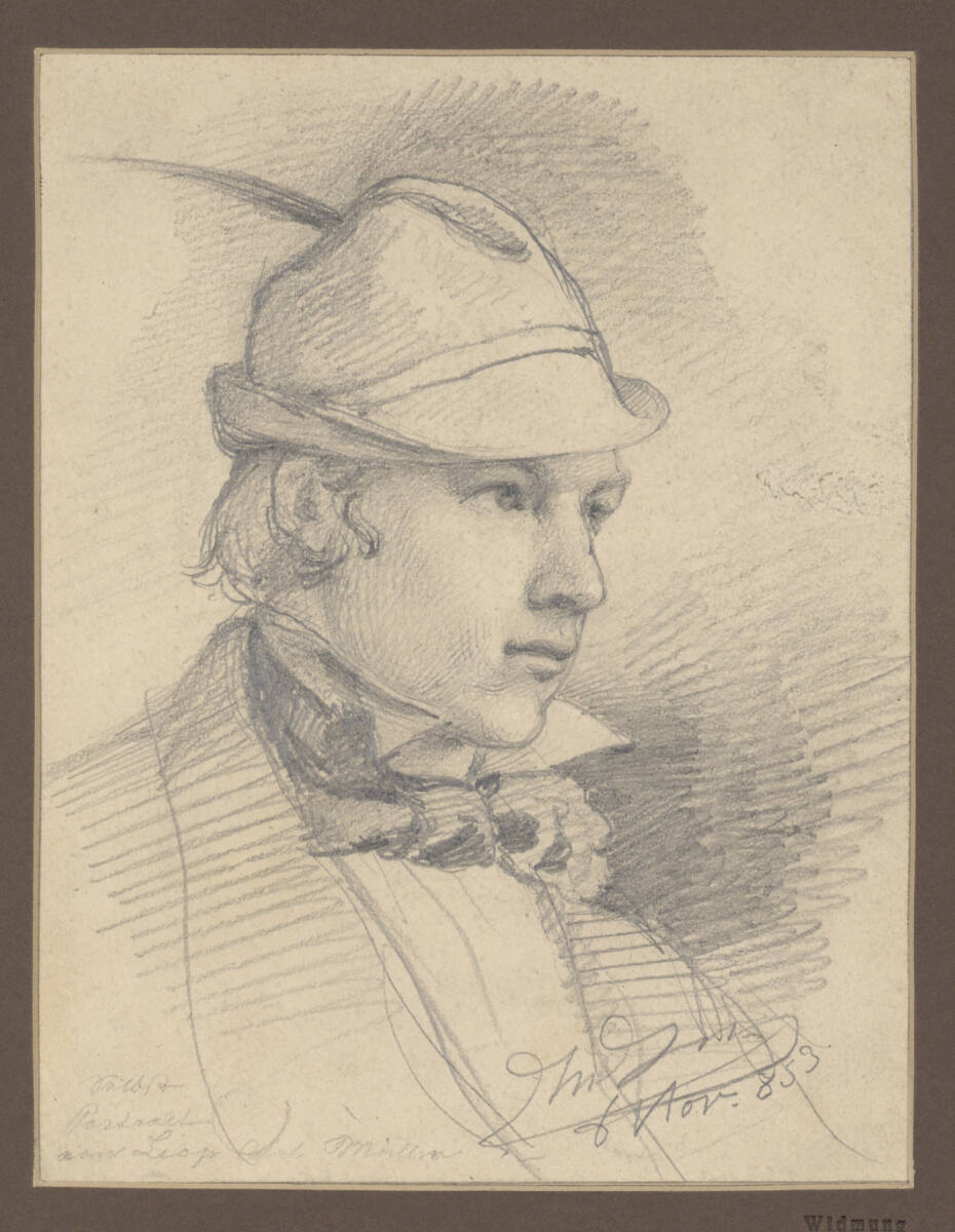 Selbstpoträt von Leopold Karl Müller, Leopold Carl Müller, 1853