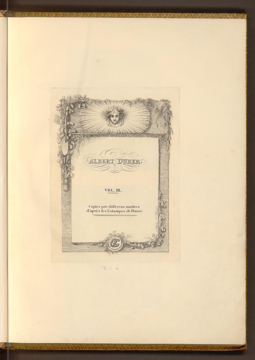 Kopien nach Arbeiten von Albrecht Dürer, Copies par differens maitres d'après les Estampes de D…