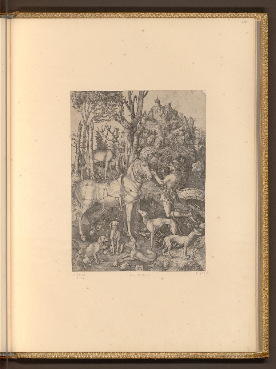 Kopien nach Arbeiten von Albrecht Dürer, St. Hubertus, Inv. Nr.: Deutsch nach Sektionen I/11, D…