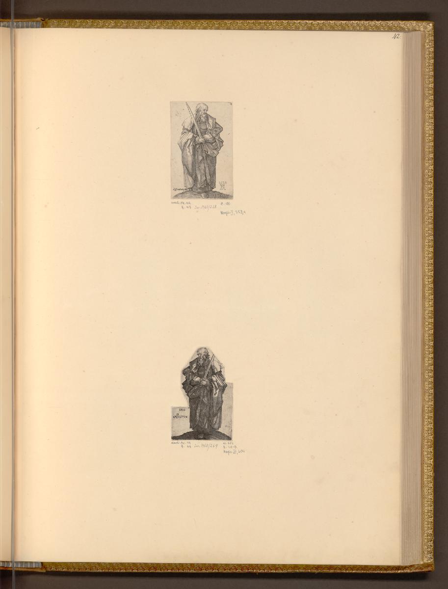 Kopien nach Arbeiten von Albrecht Dürer, Apostel Simon, Inv. Nr.: Deutsch nach Sektionen I/11, …