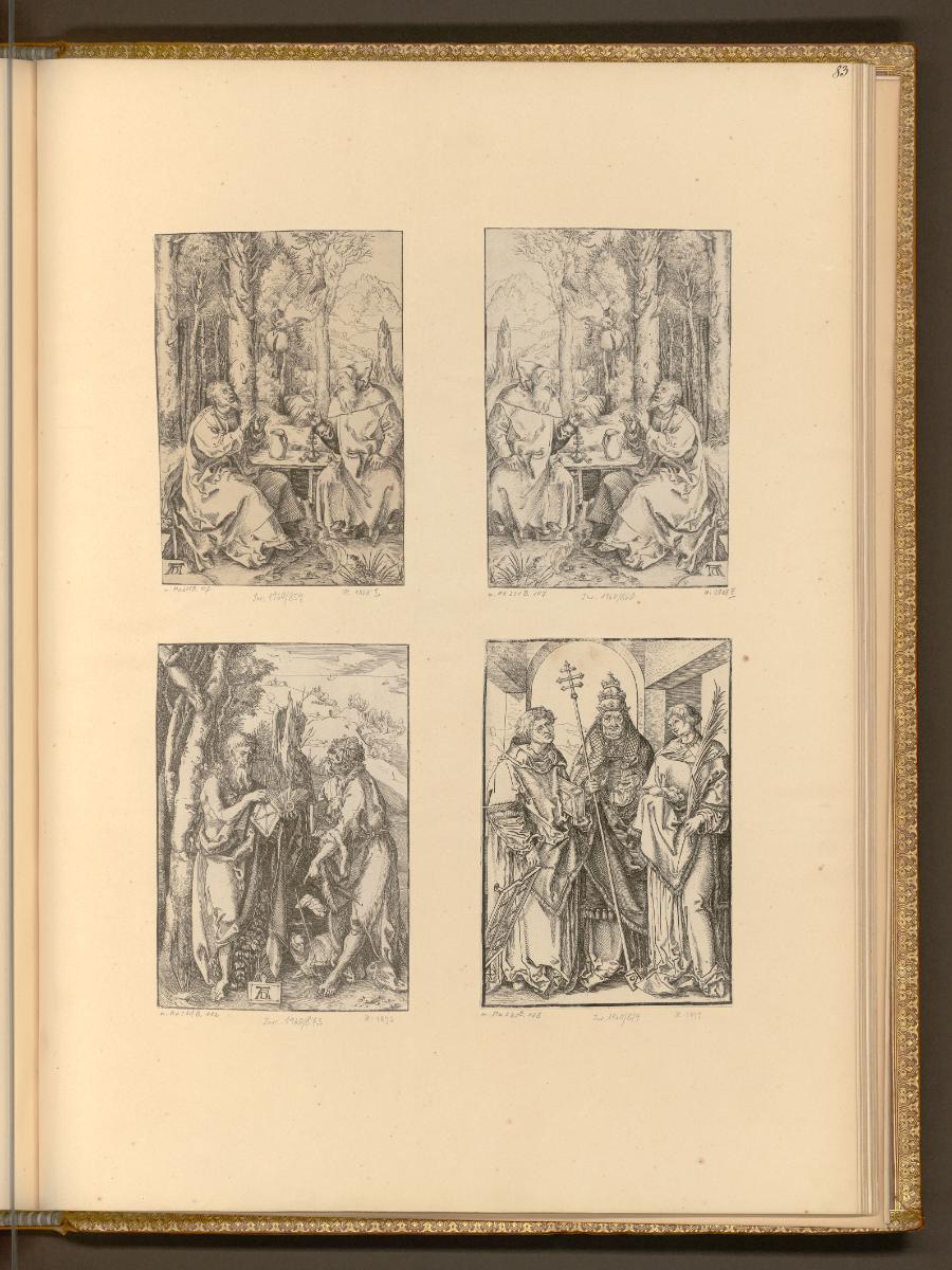 Kopien nach Holzschnitten von Albrecht Dürer, Die heiligen Einsiedler Antonius und Paulus; Joha…