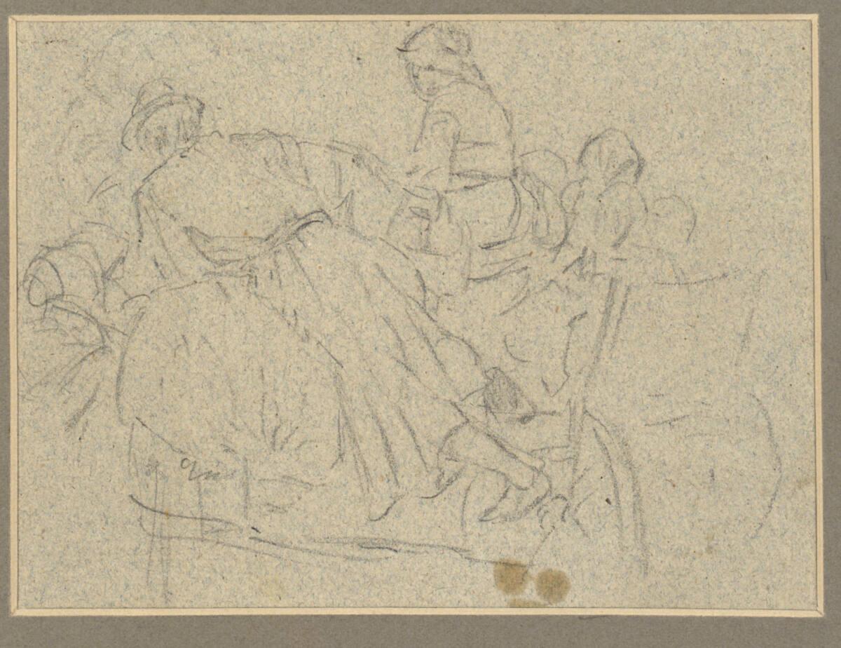 August Xaver Karl von Pettenkofen, Auf Sack lehnender Bauer, Inv. Nr.: 23110r