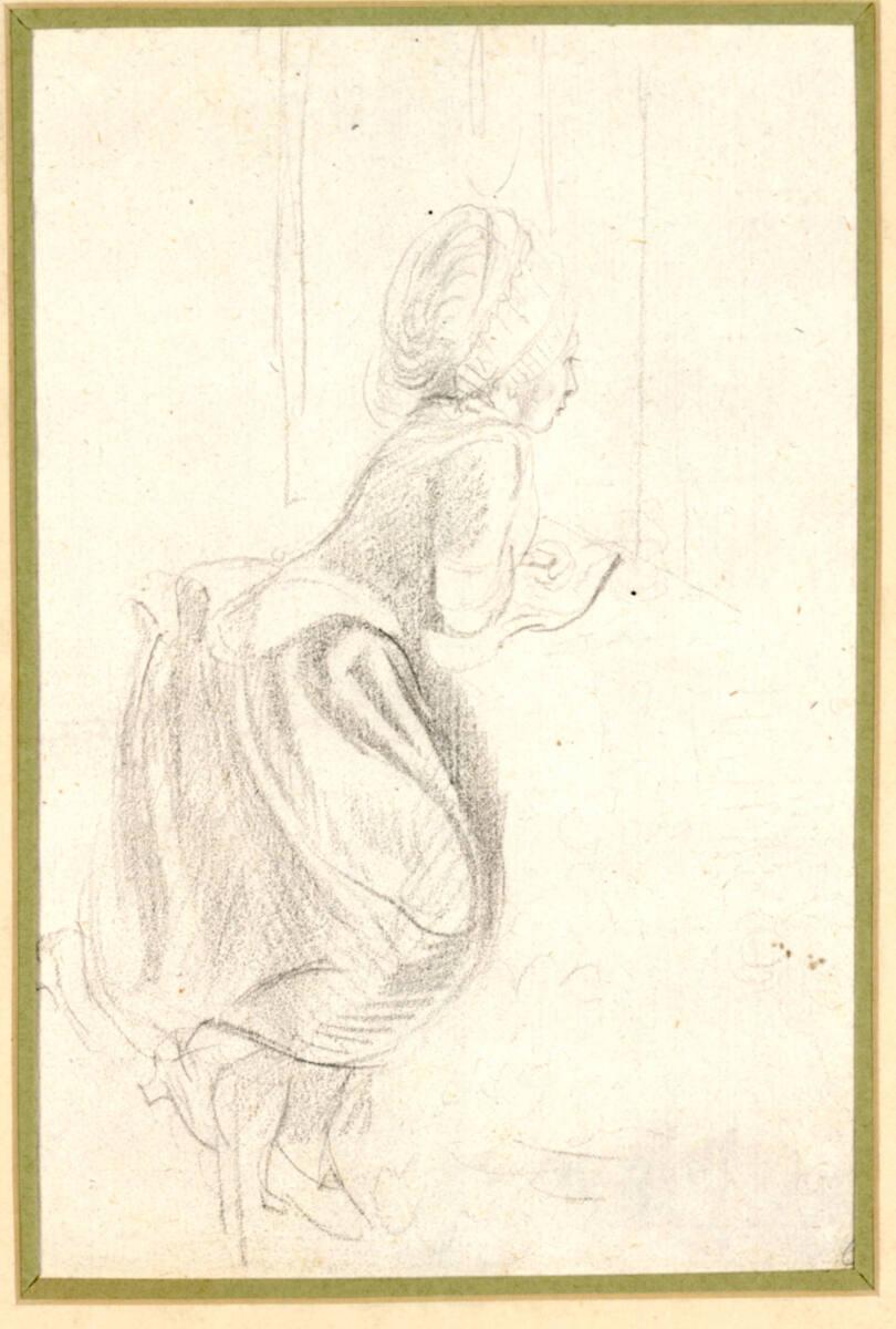 Johann Christian Klengel, Mädchen mit Haube am Fenster, Inv. Nr.: 23135