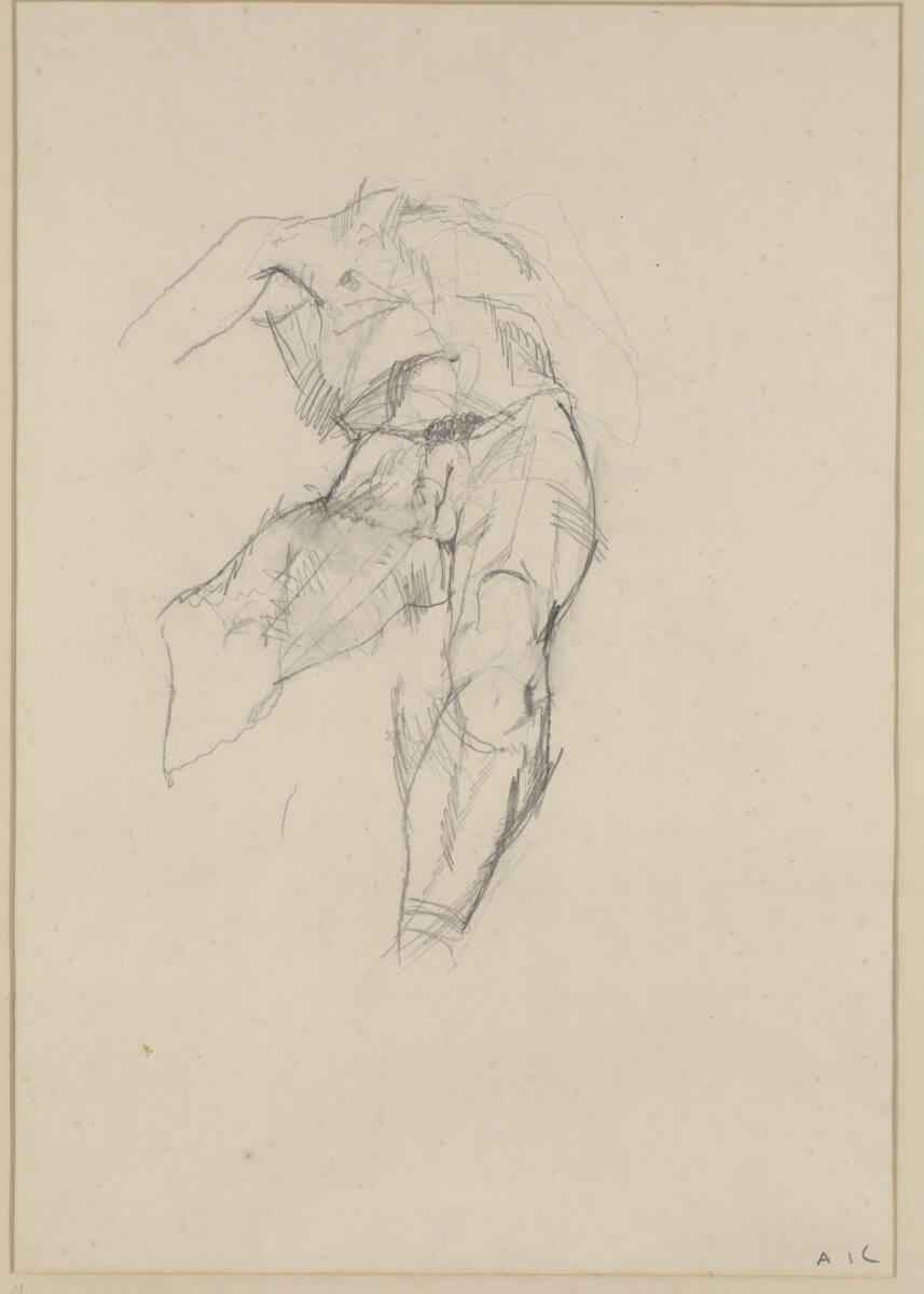 Anton Kolig, Männlicher Akt, Torso, Inv. Nr.: 23146r