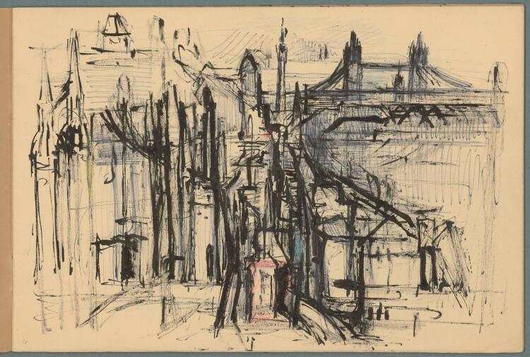 Gerhart Frankl, Sketchbook "London" (I): Skizze London, Inv. Nr.: 47415/4/1r