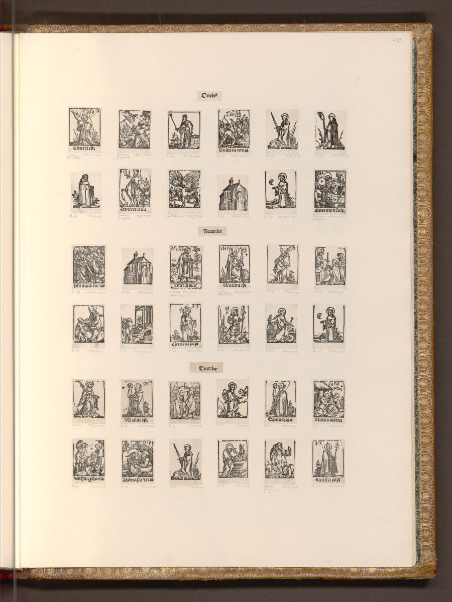 Holzschnitte von und nach Hans Sebald Beham, Heiligenkalender, Inv. Nr.: Deutsch nach Sektionen…