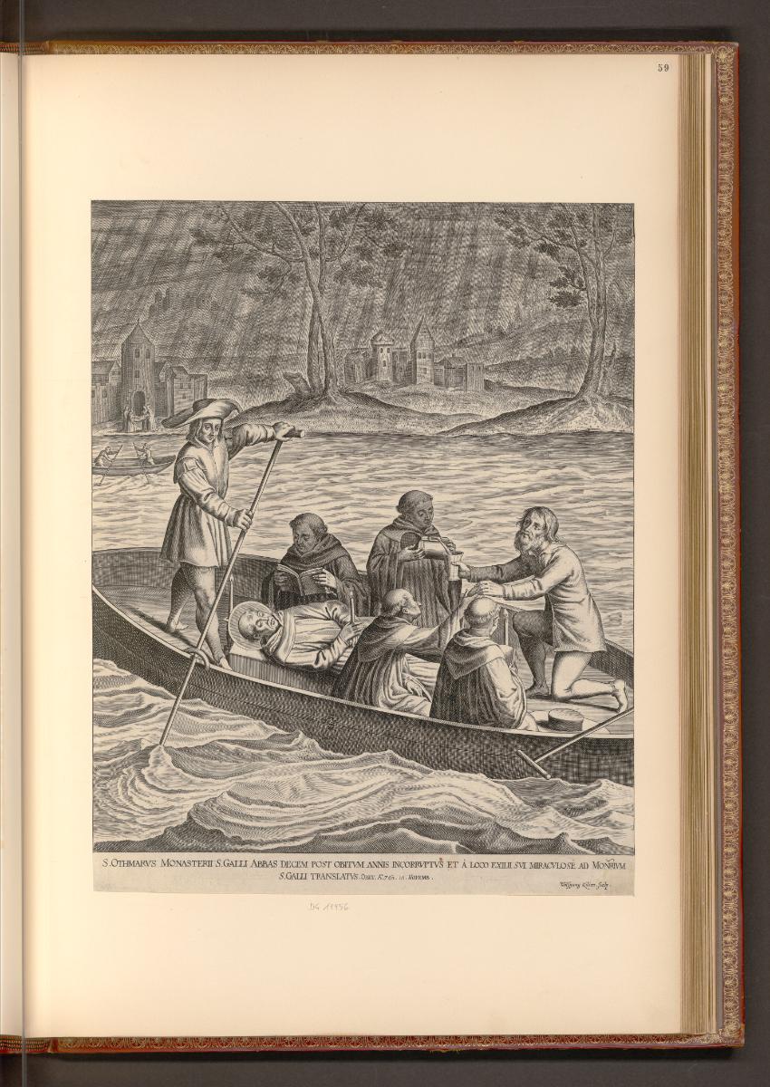 Druckgrafiken der Familien Custos und Kilian, Die Überfahrt des Leichnams des hl. Othmars, Inv.…