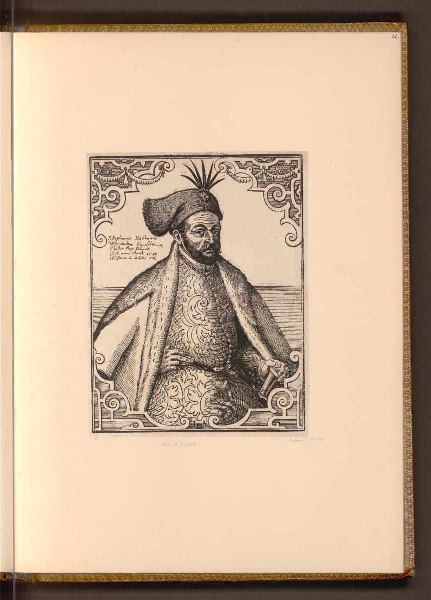 Holzschnitte von Jost Amman, Bildnis: Stephen Báthory, Inv. Nr.: Deutsch nach Sektionen I/31, D…