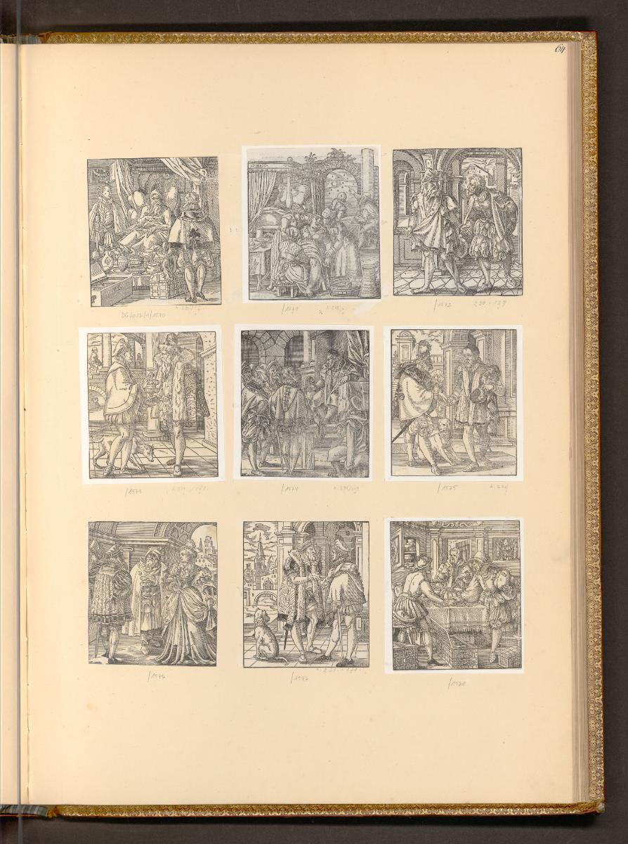 Holzschnitte von Jost Amman, Diverse Darstellungen, allegorische Szenen (?), Inv. Nr.: Deutsch …