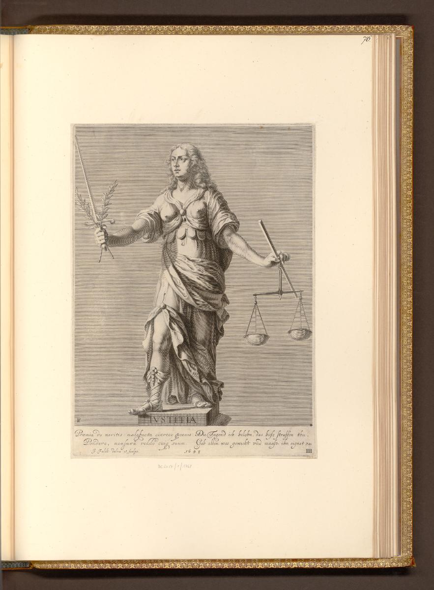 Druckgrafiken von Jeremias Falck, Justitia, Inv. Nr.: Deutsch nach Sektionen I/32, D/I/32/76