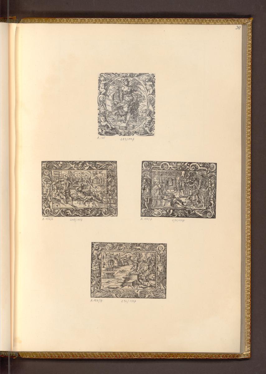 Schweizer Holzschnitte des 16. Jahrhunderts, Signet des Sigmund Feyerabend; Titus Livius und Lu…