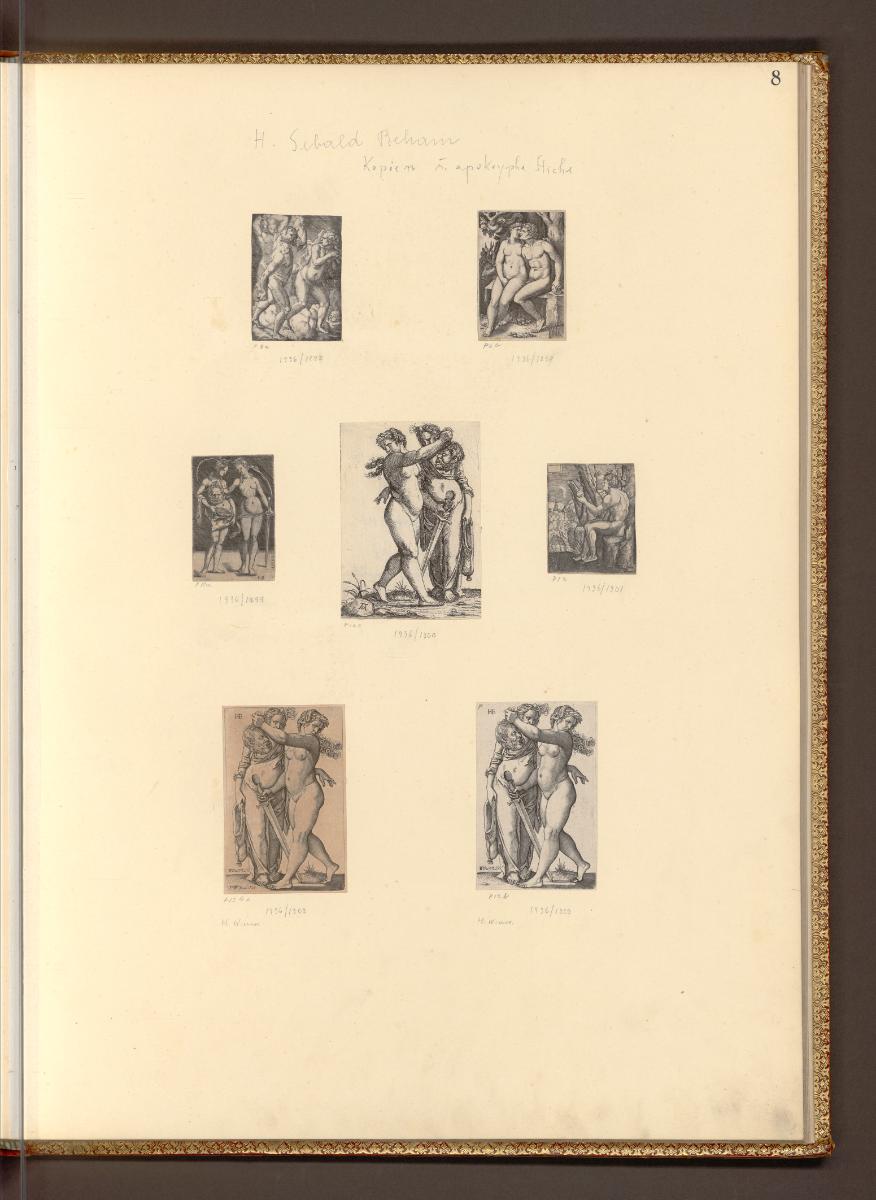 Druckgrafiken nach Hans Sebald Beham und Augustin Hirschvogel, Diverse Paare, Inv. Nr.: Deutsch…