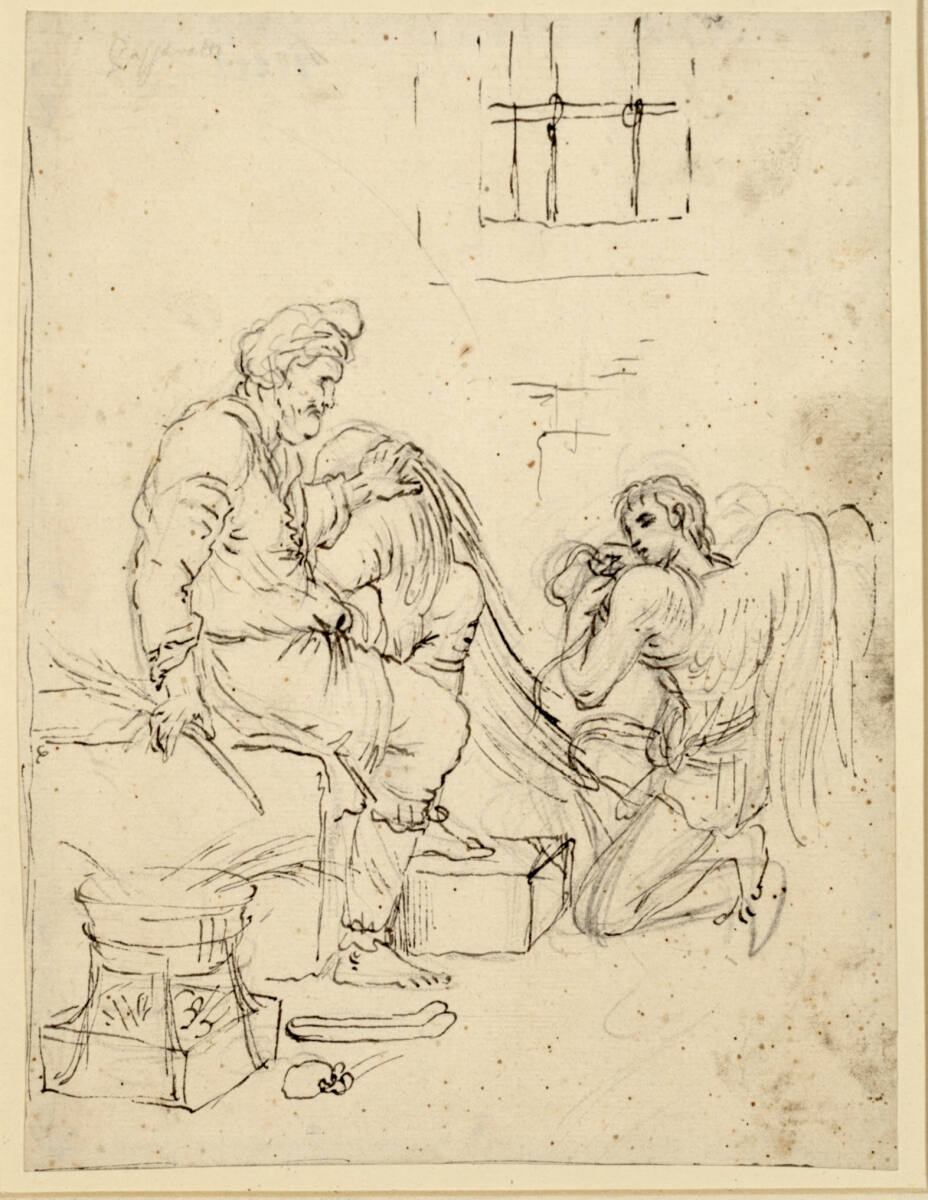 Petrus im Kerker mit dem Engel, Francesco la Marra