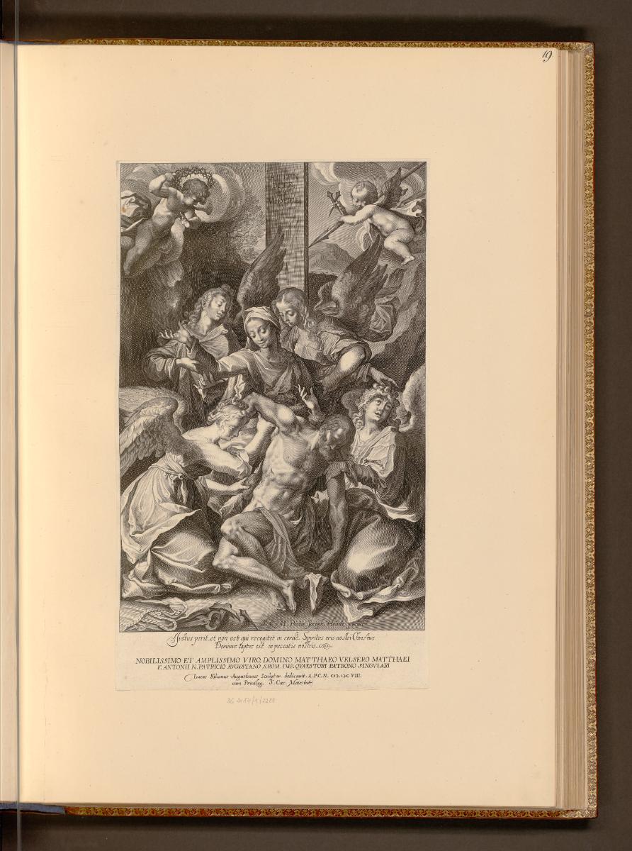 Druckgrafiken von Lucas Kilian, Die Beweinung Christi, Inv. Nr.: Deutsch nach Sektionen I/35, D…