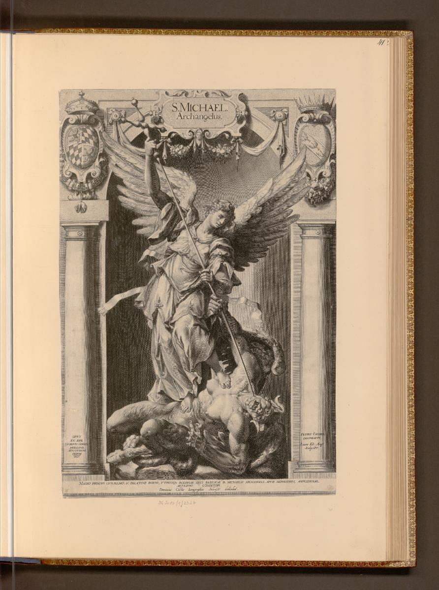 Druckgrafiken von Lucas Kilian, Erzengel Michael, Inv. Nr.: Deutsch nach Sektionen I/35, D/I/35…