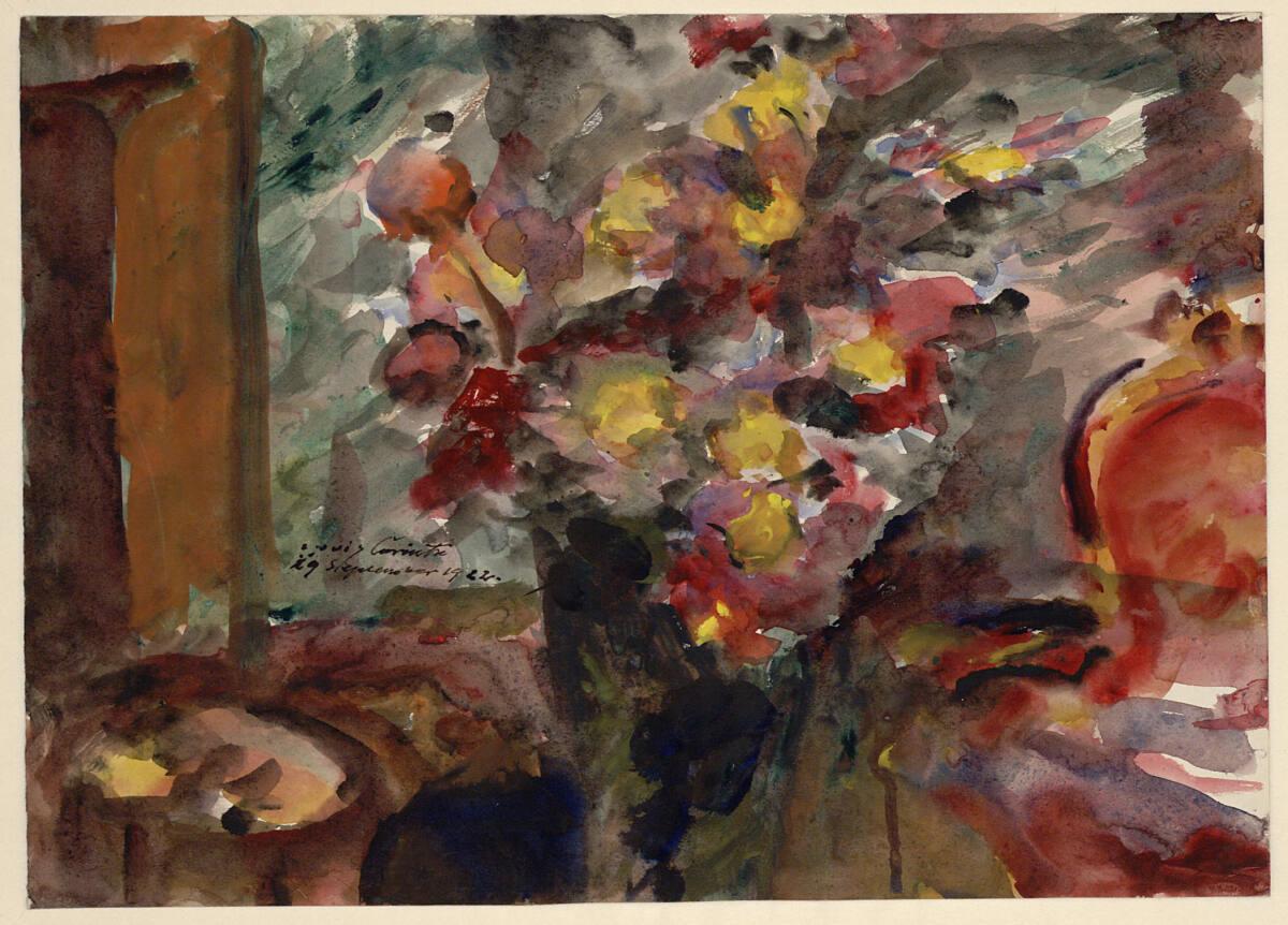 Lovis Corinth, Blumenvase auf einem Tisch, Inv. Nr.: 23284