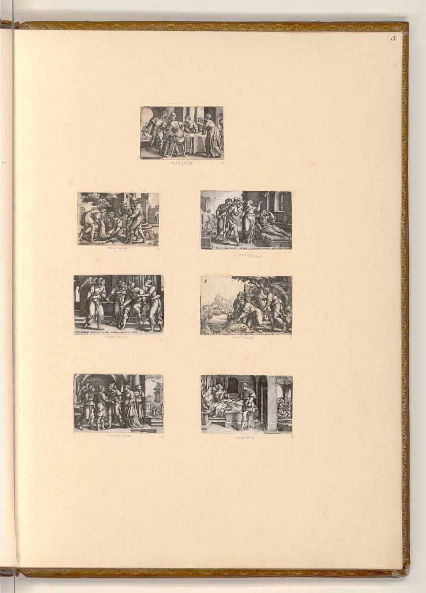 Druckgrafiken von Georg Pencz und Heinrich Aldegrever, Szenen aus dem Alten Testament: Die Gesc…