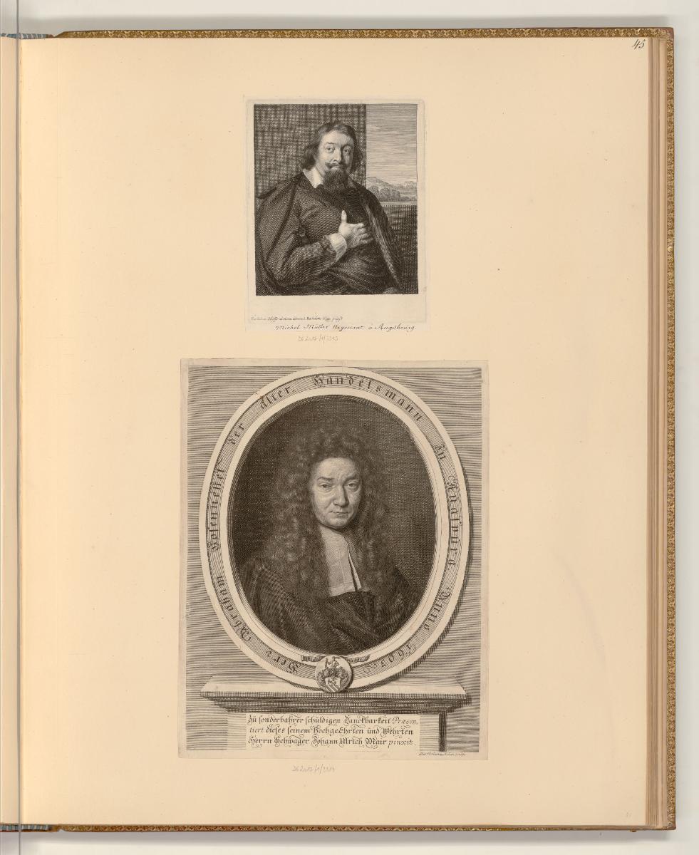Druckgrafiken von Bartholomäus Kilian, Porträts Michael Miller, Abraham Hosennestel, Inv. Nr.: …