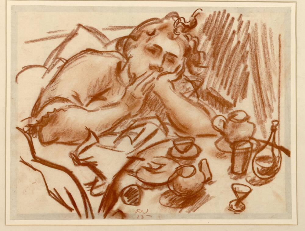 Rudolf Wacker, Mädchen am Frühstückstisch, Inv. Nr.: 23333