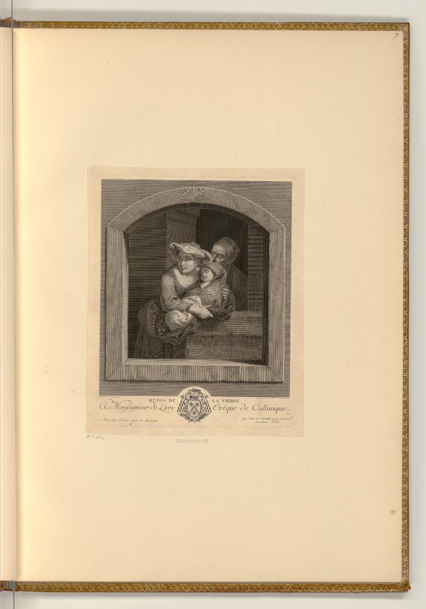 Druckgrafiken von Johann Georg Wille, Le Repos de la Vierge, Inv. Nr.: Deutsch nach Sektionen I…