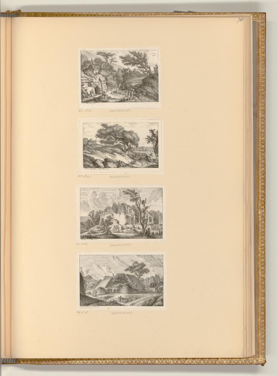 Druckgrafiken von Johann Georg Wille, Landschaften, Inv. Nr.: Deutsch nach Sektionen I/46, D/I/…